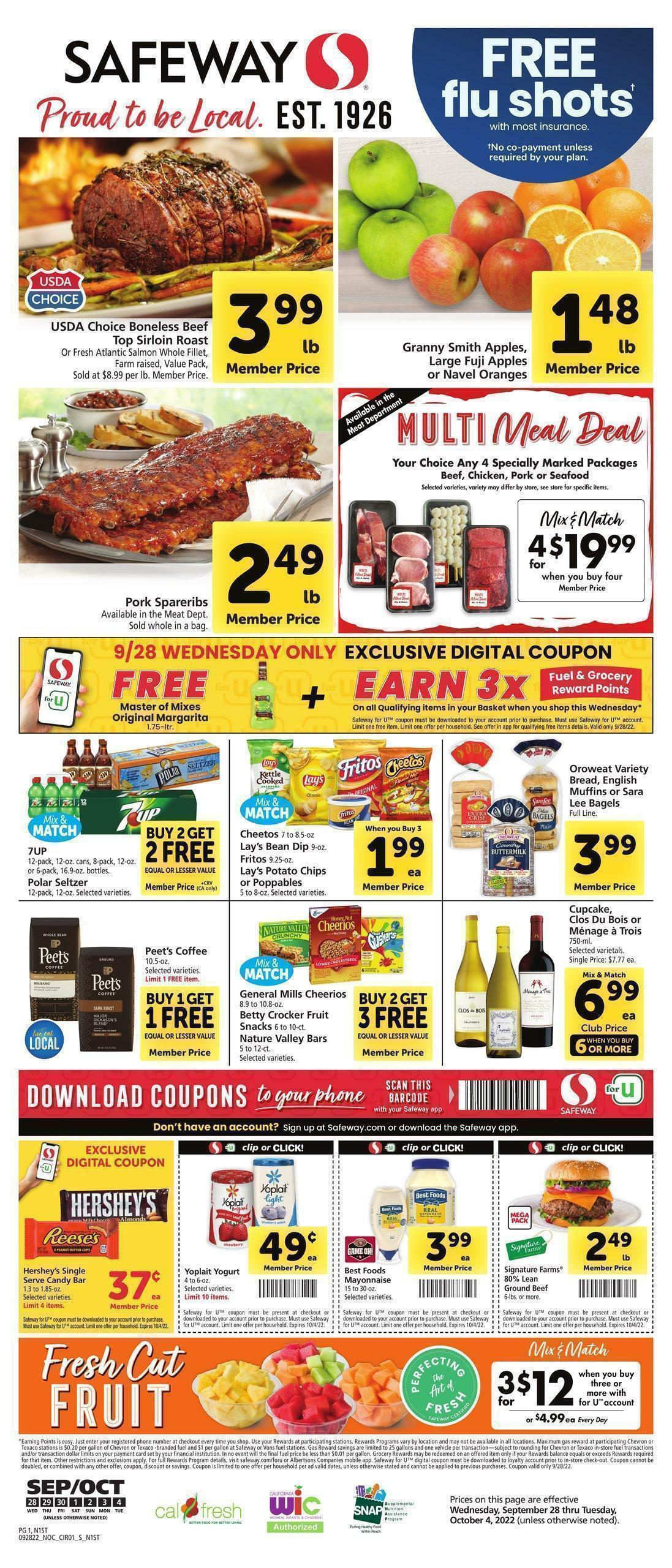 Safeway Weekly Ad from September 28