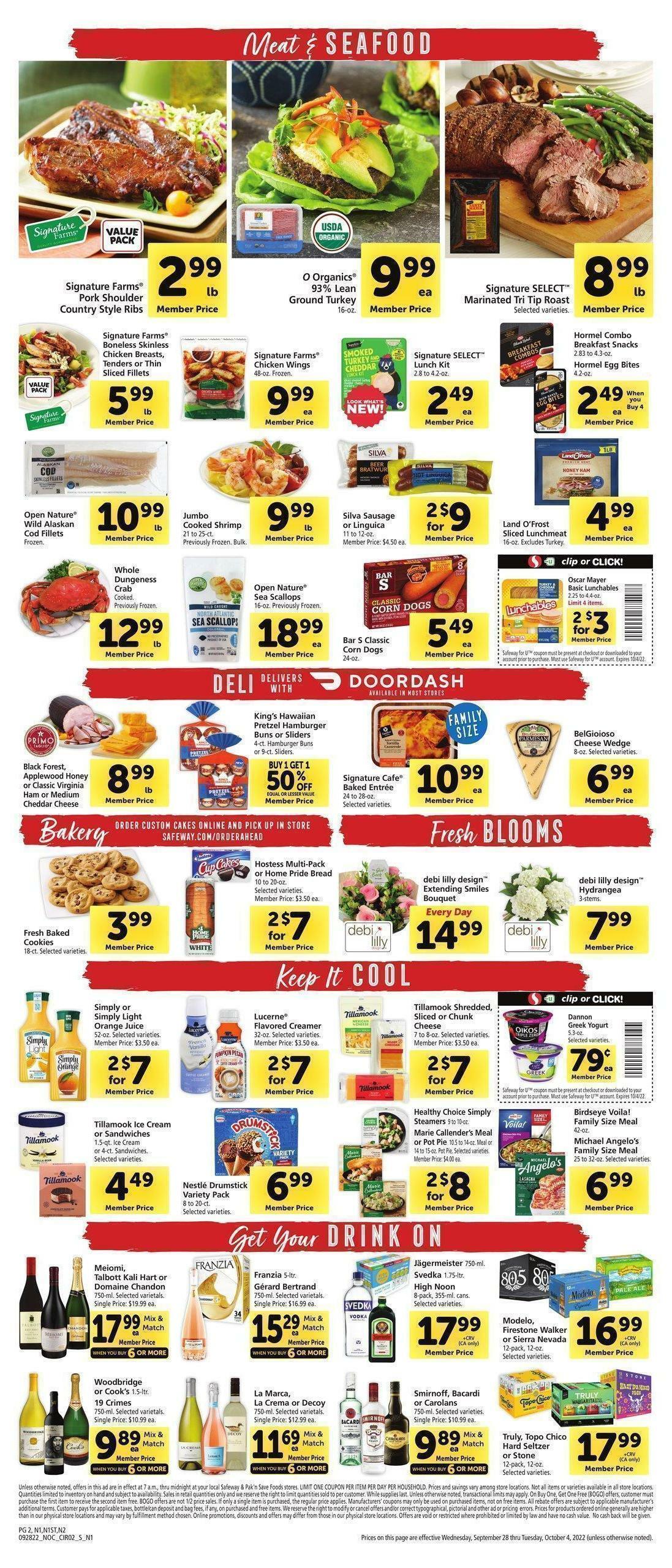 Safeway Weekly Ad from September 28