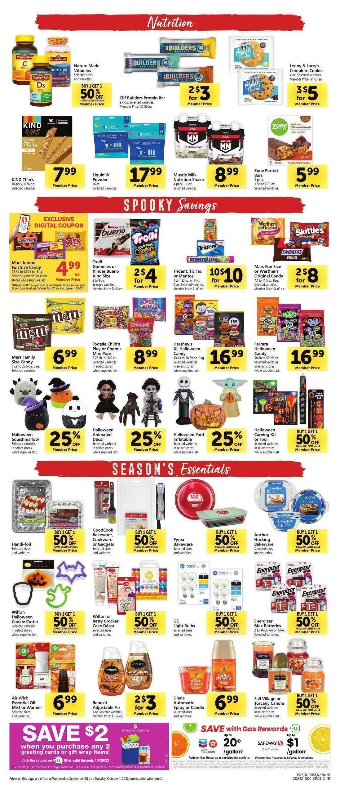 Safeway Weekly Ad from September 28