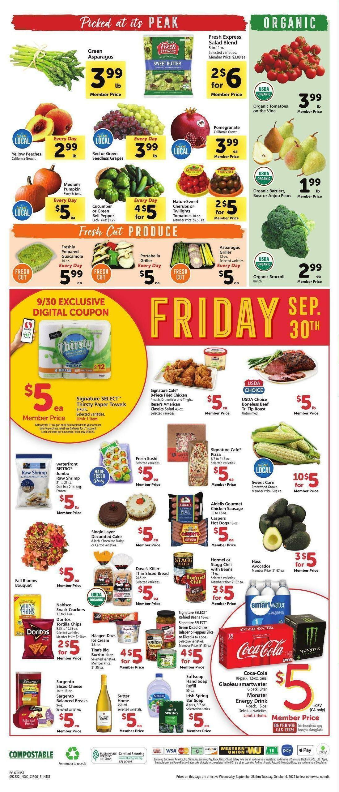 Safeway Weekly Ad from September 28