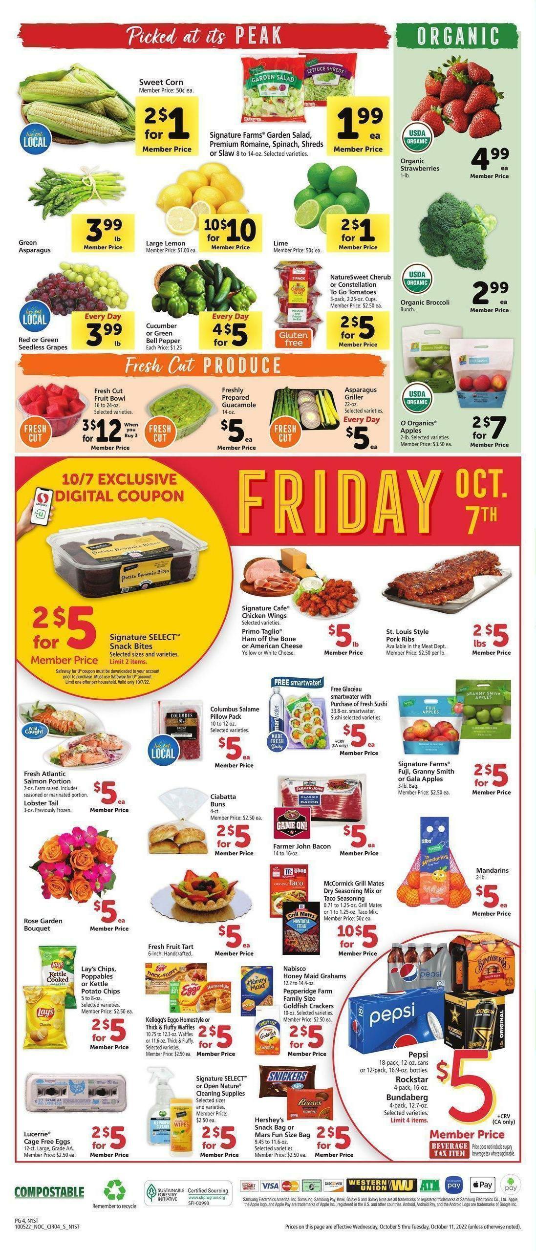 Safeway Weekly Ad from October 5
