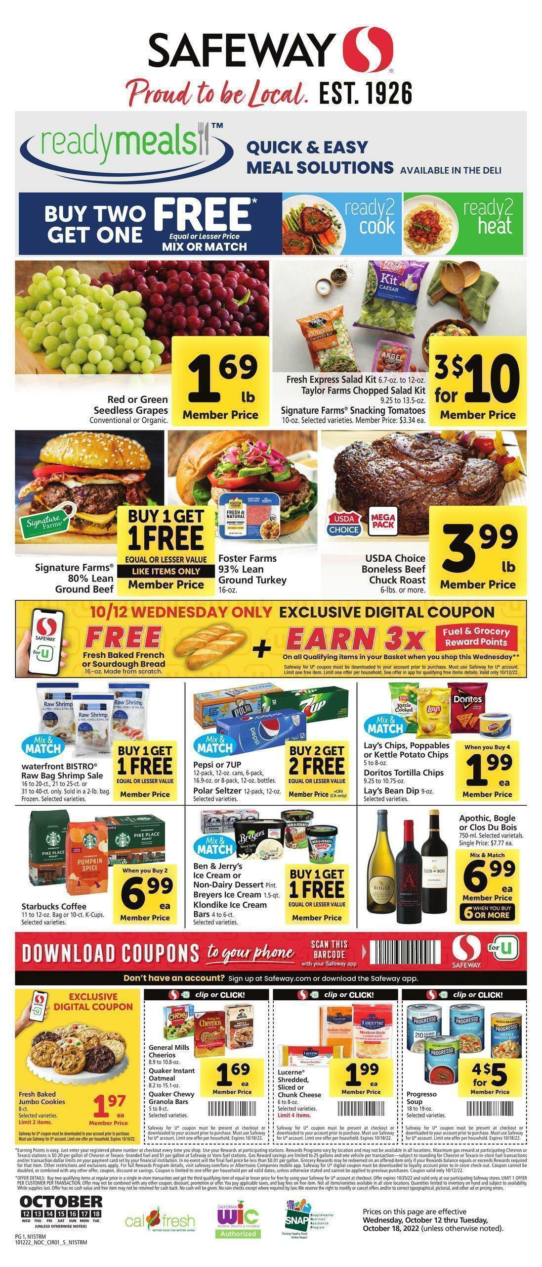 Safeway Weekly Ad from October 12