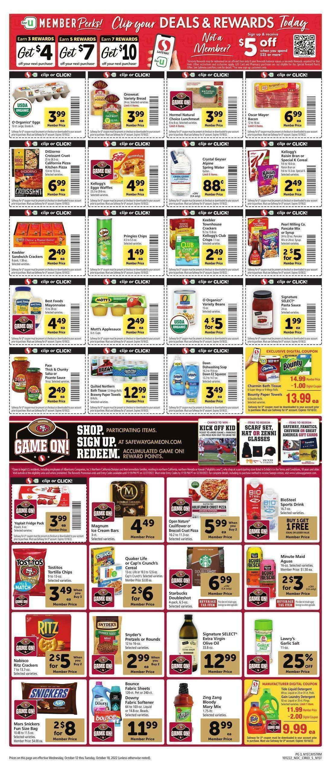 Safeway Weekly Ad from October 12