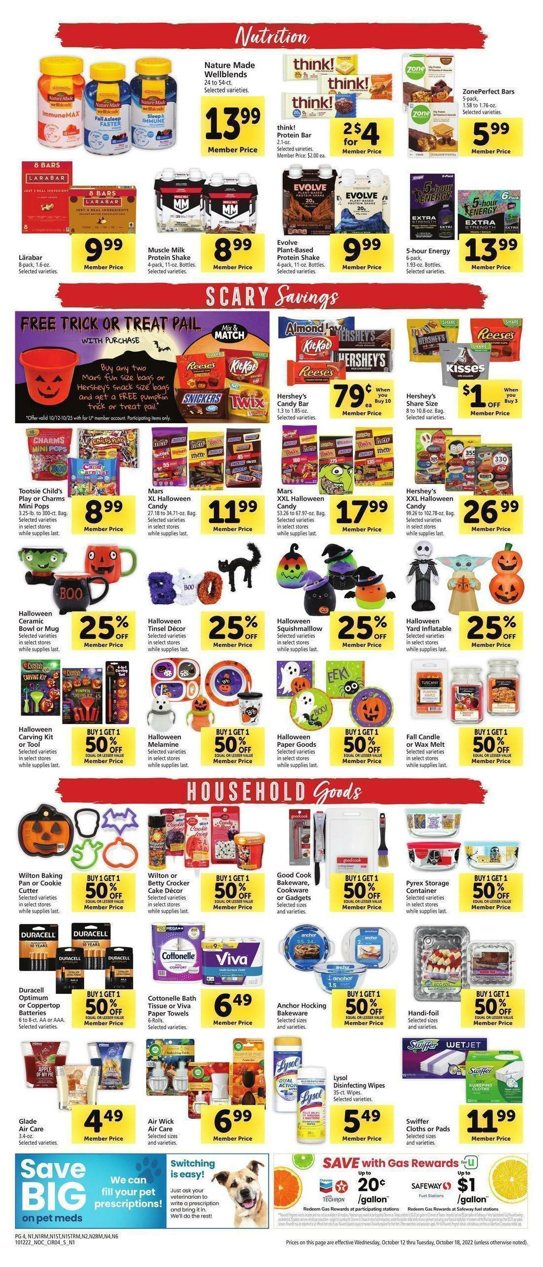 Safeway Weekly Ad from October 12