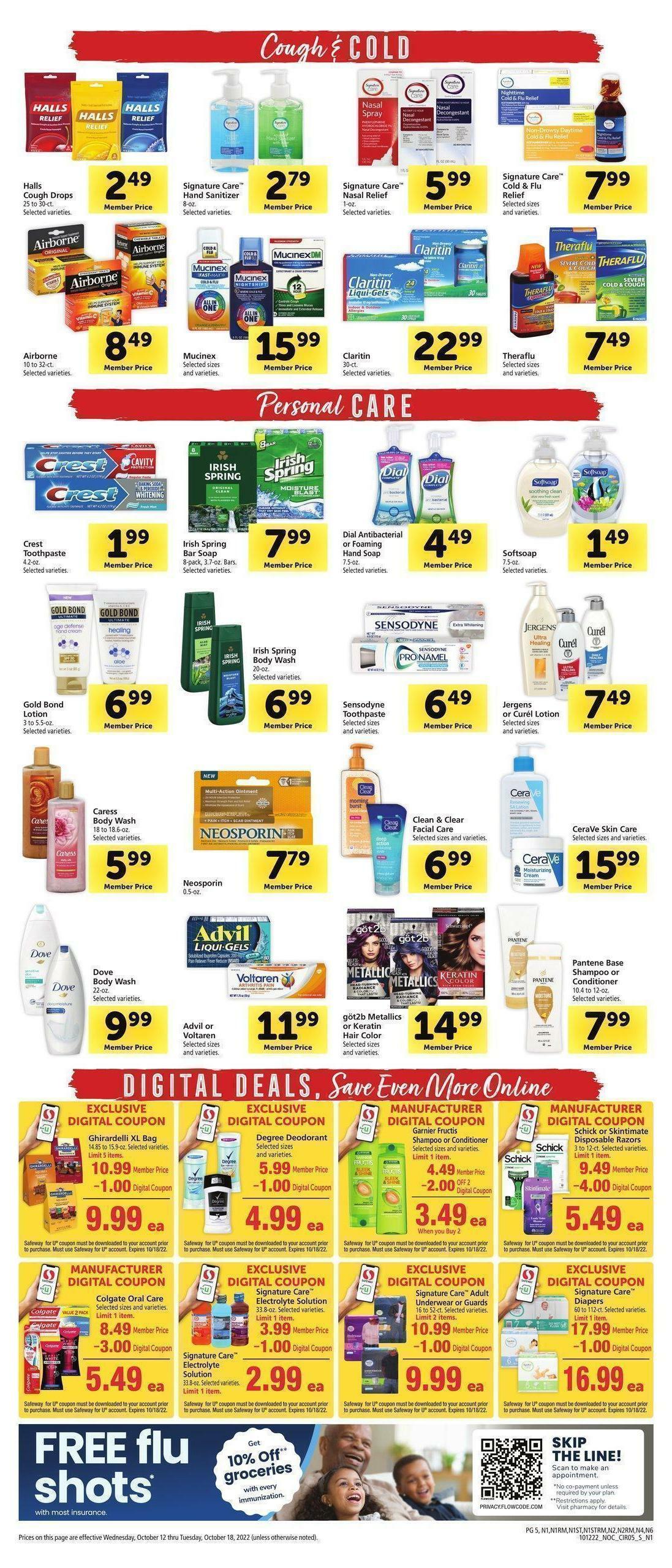 Safeway Weekly Ad from October 12