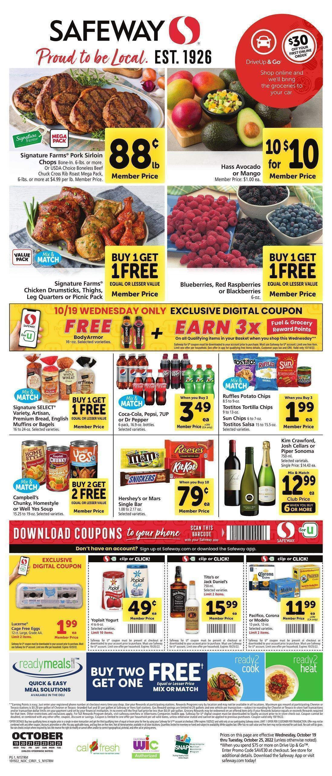 Safeway Weekly Ad from October 19