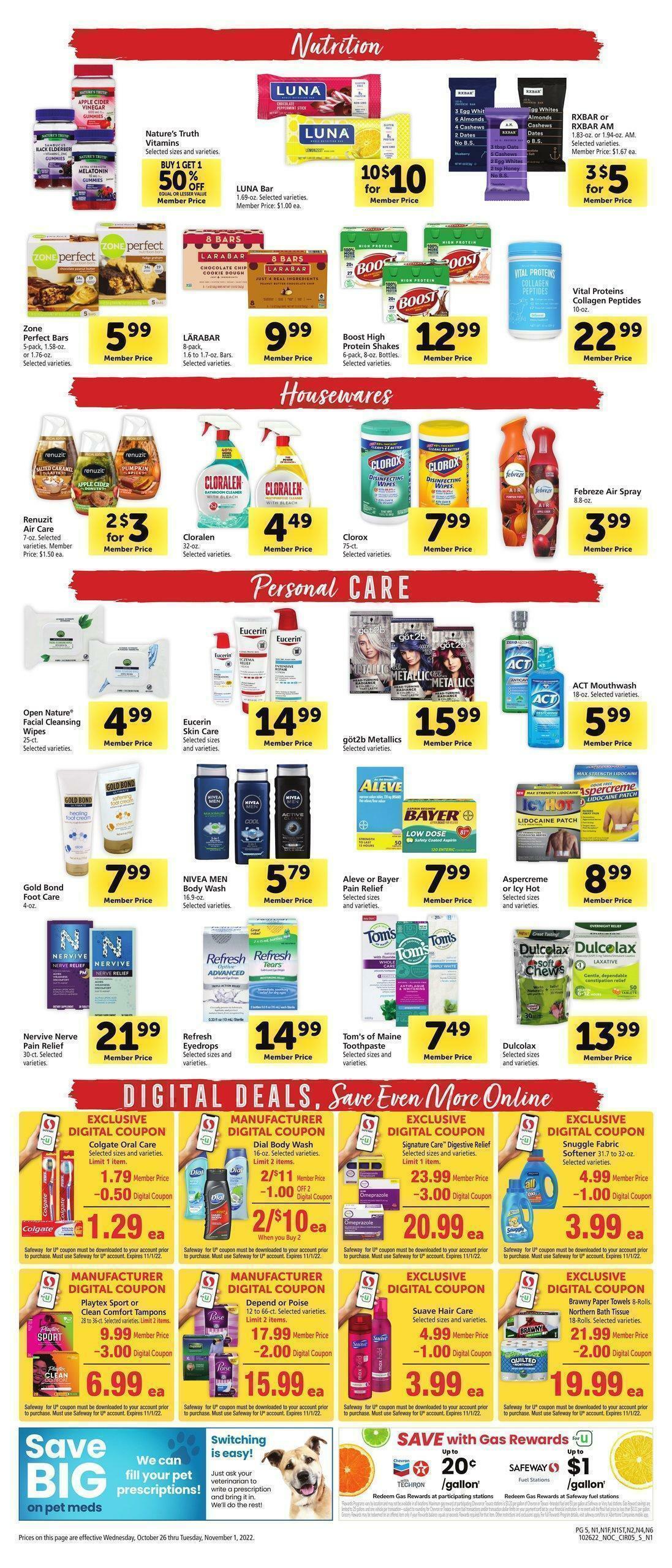 Safeway Weekly Ad from October 26