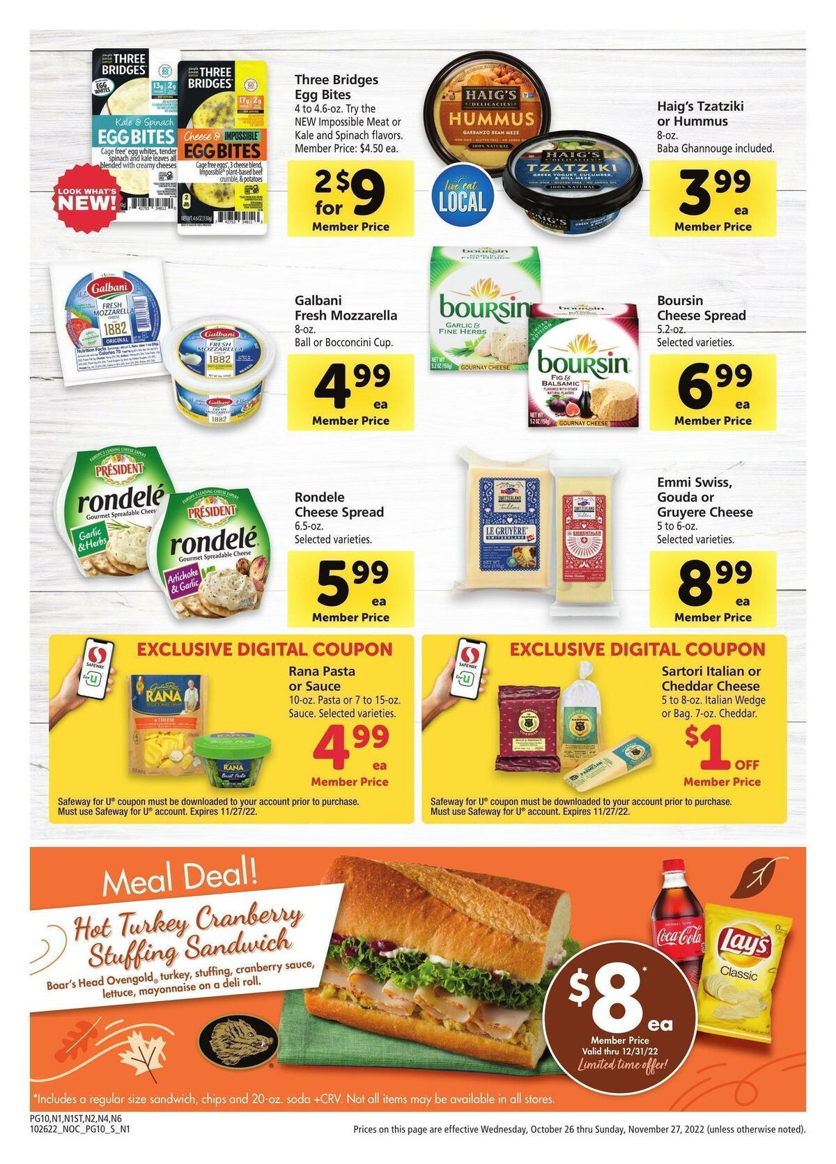 Safeway Big Book of Savings Weekly Ad from October 26