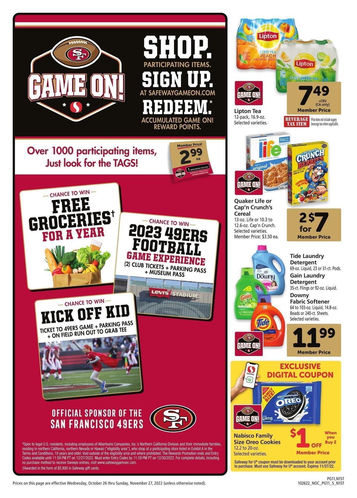 Safeway Big Book of Savings Weekly Ad from October 26