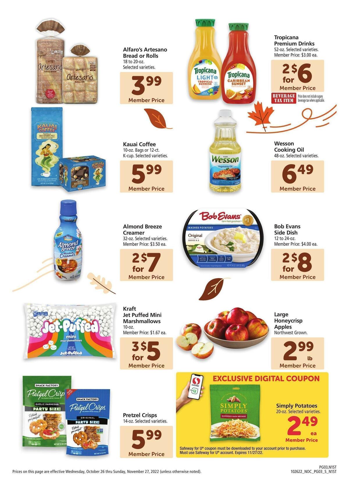 Safeway Big Book of Savings Weekly Ad from October 26