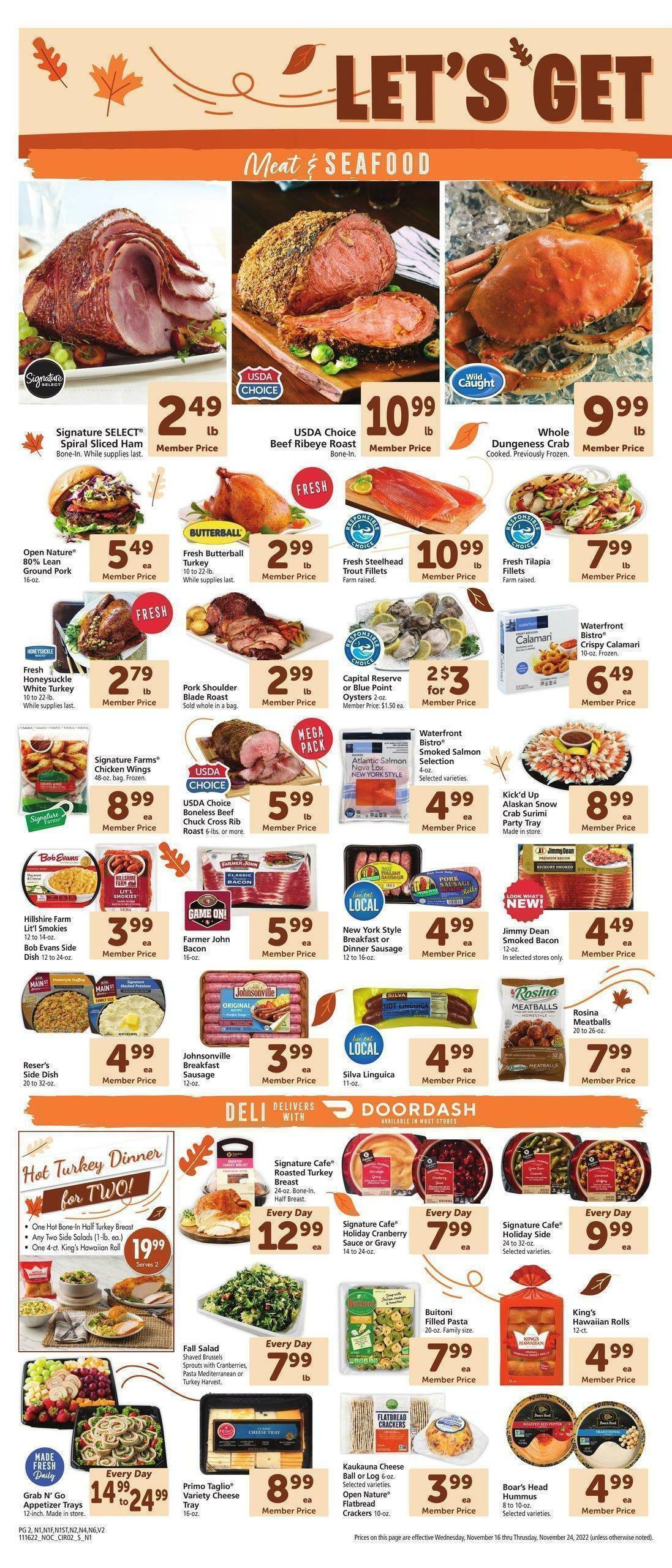 Safeway Weekly Ad from November 16