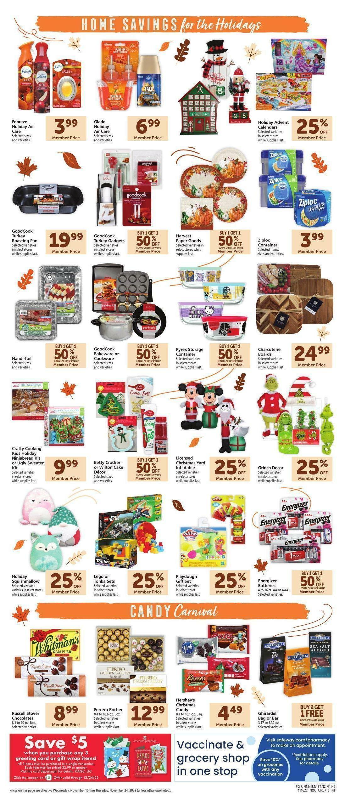 Safeway Weekly Ad from November 16