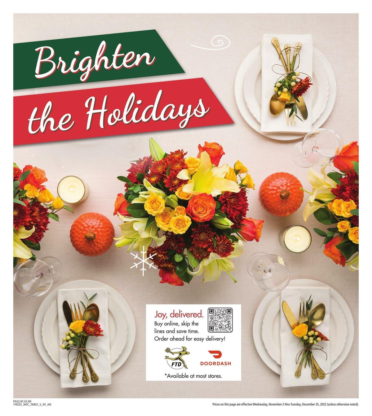 Safeway Holiday Guide Weekly Ad from November 2