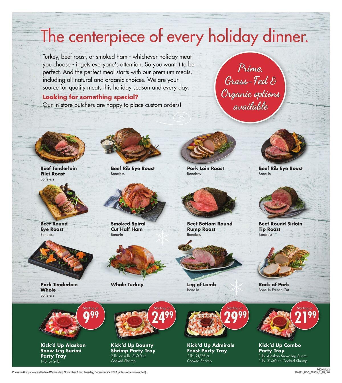 Safeway Holiday Guide Weekly Ad from November 2
