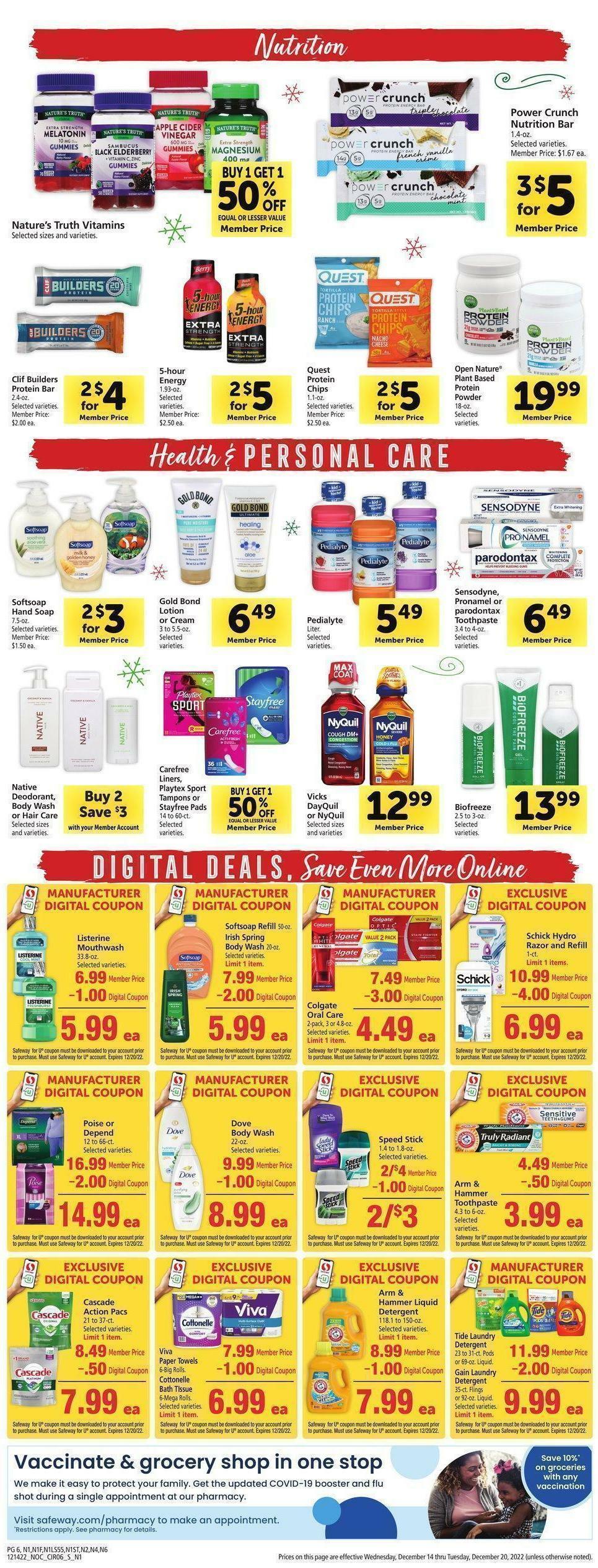 Safeway Weekly Ad from December 14