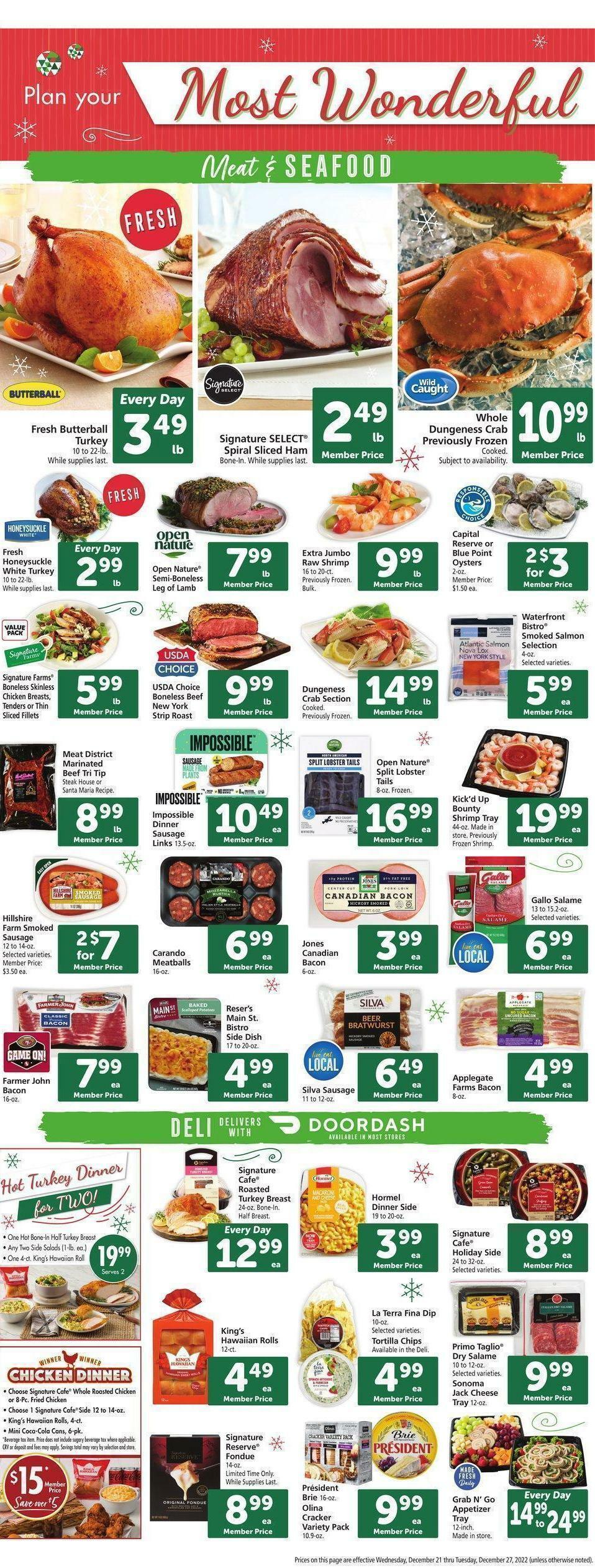 Safeway Weekly Ad from December 21