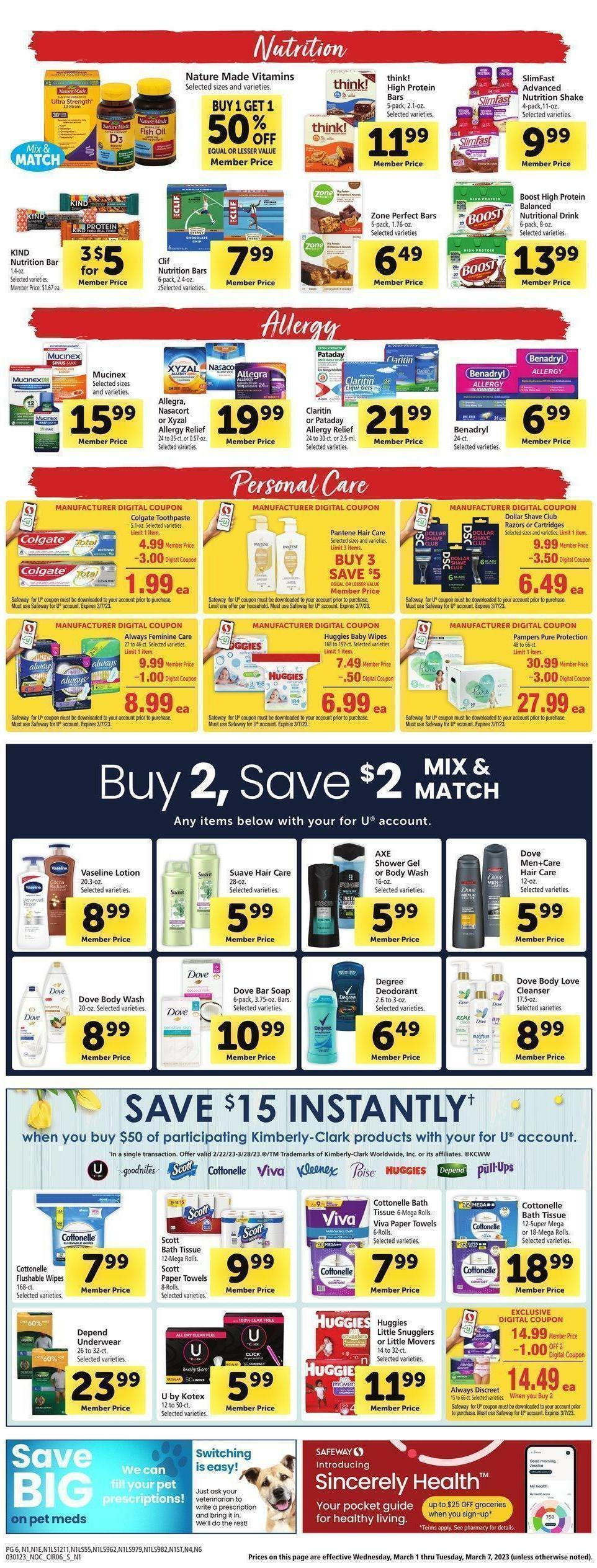 Safeway Weekly Ad from March 1