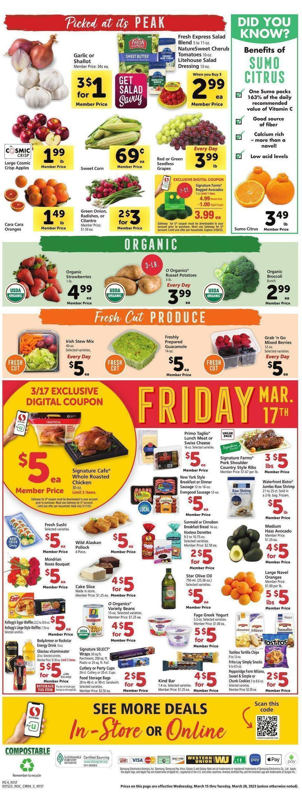 Safeway Weekly Ad from March 15