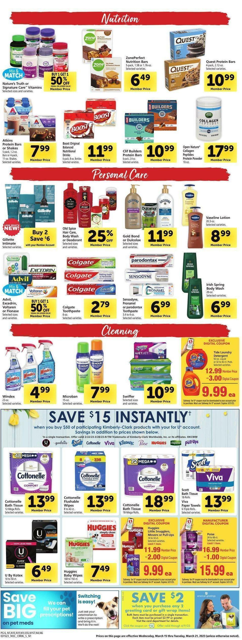 Safeway Weekly Ad from March 15