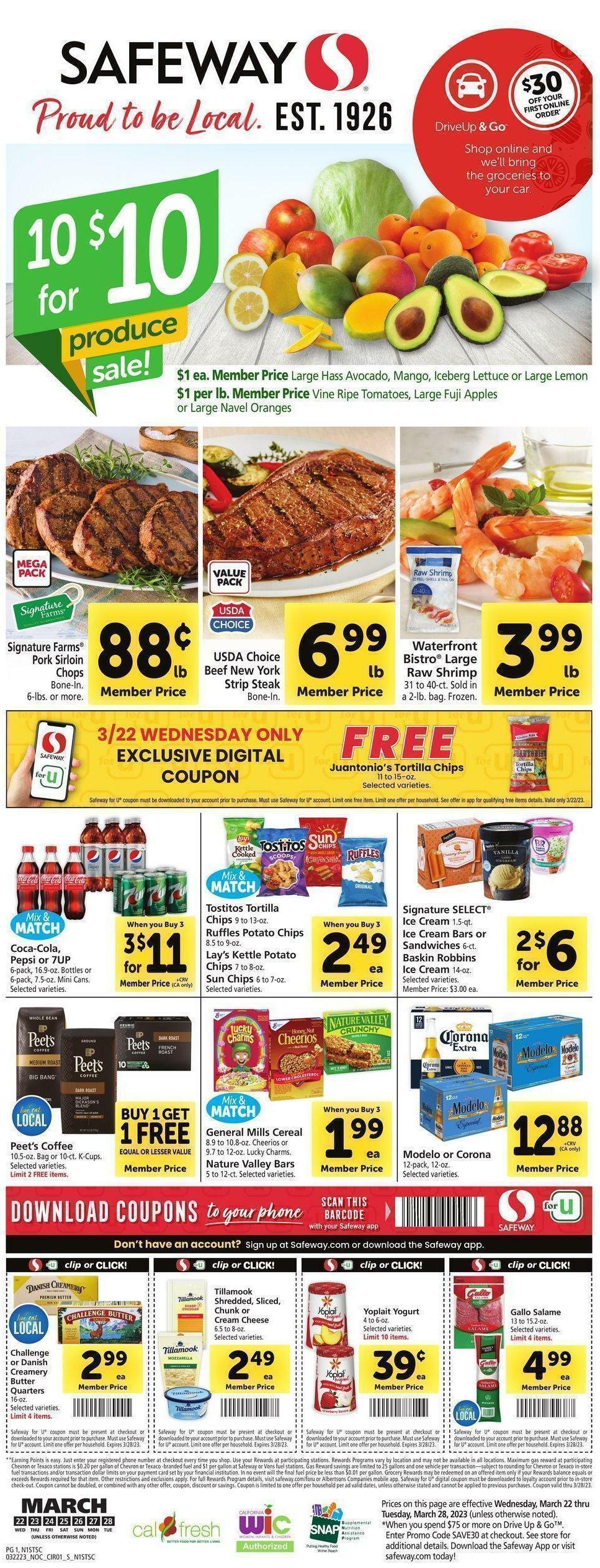 Safeway Weekly Ad from March 22