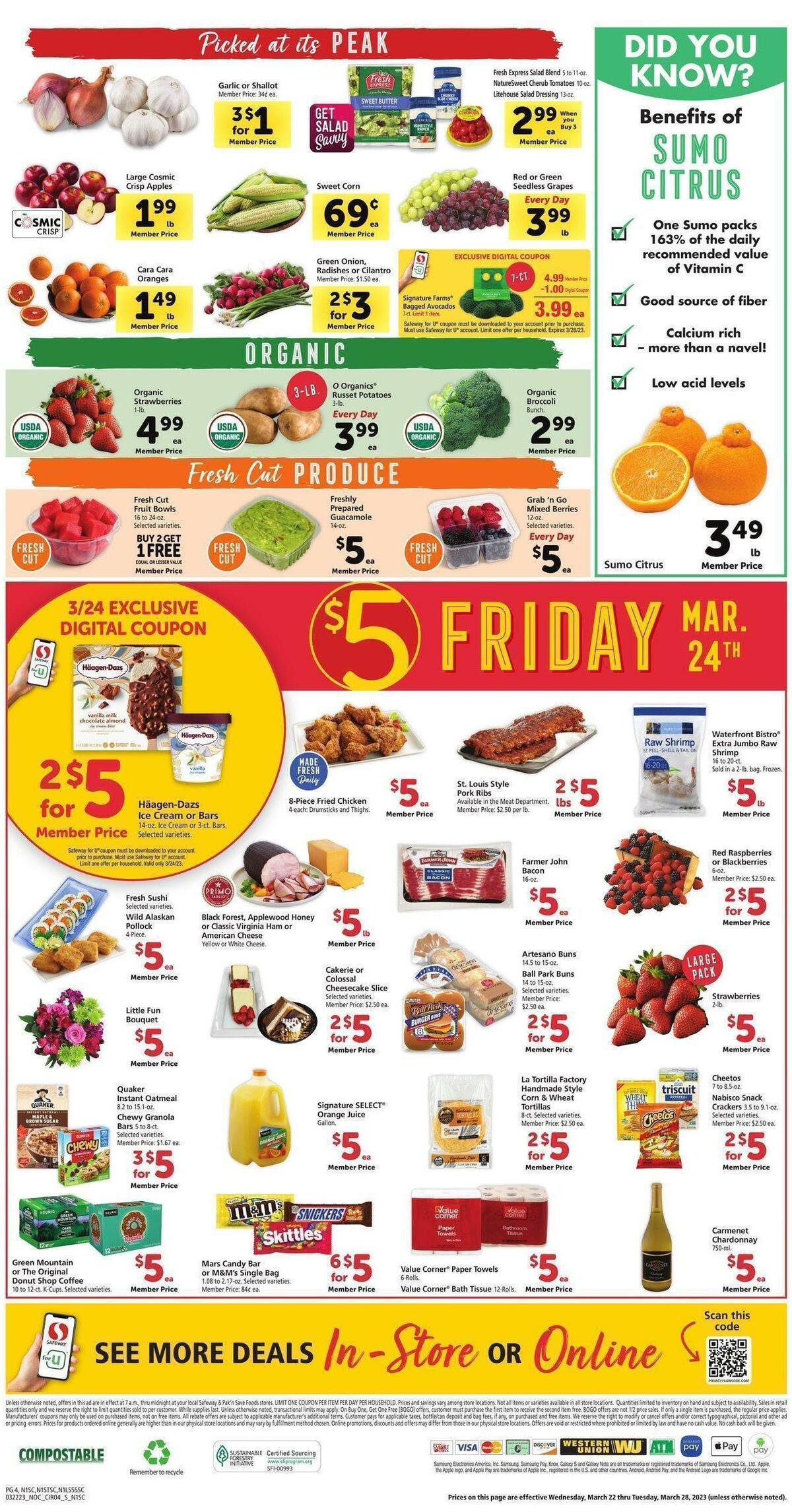 Safeway Weekly Ad from March 22