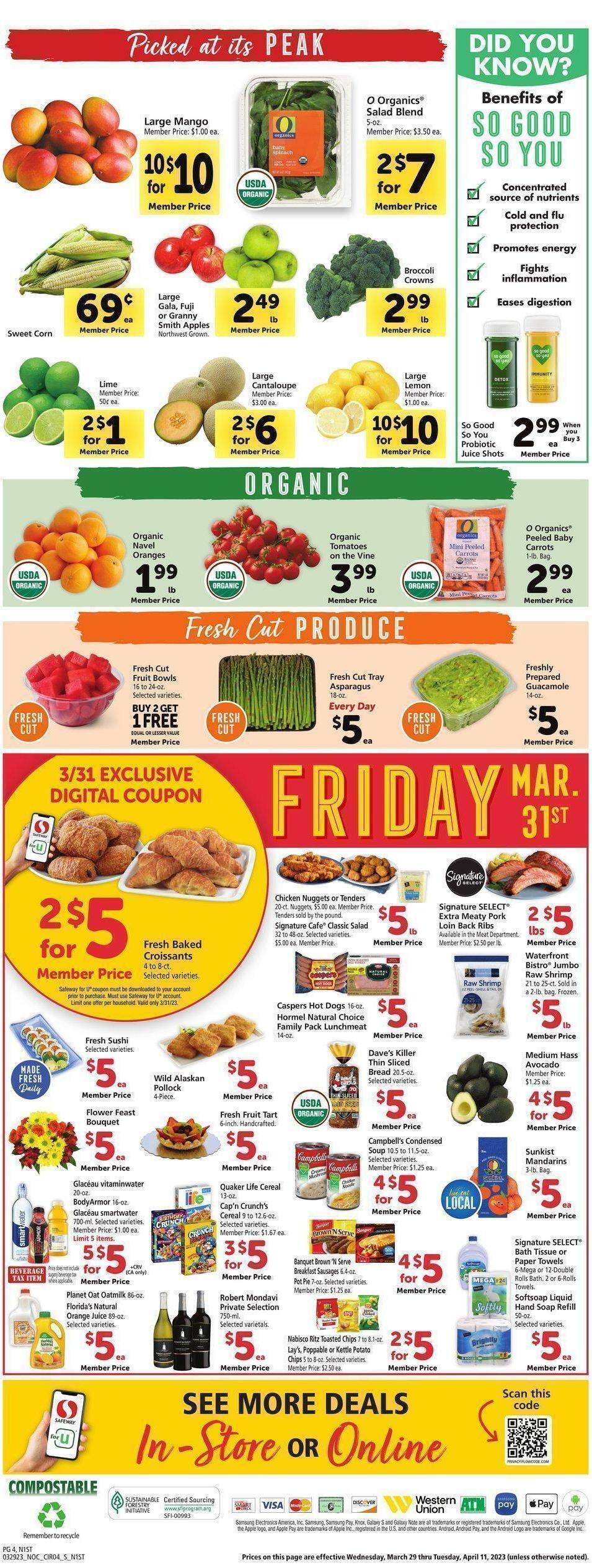 Safeway Weekly Ad from March 29