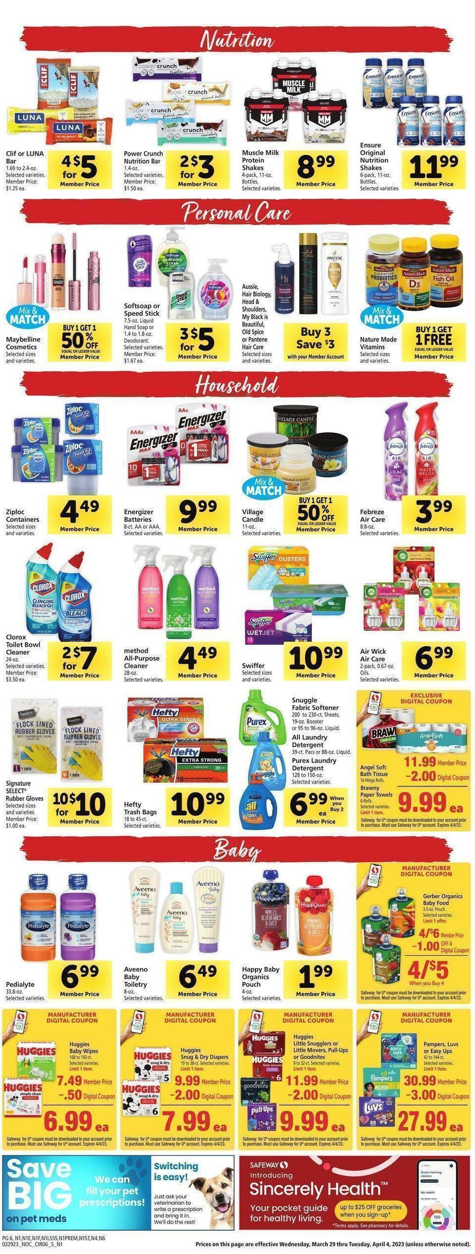 Safeway Weekly Ad from March 29
