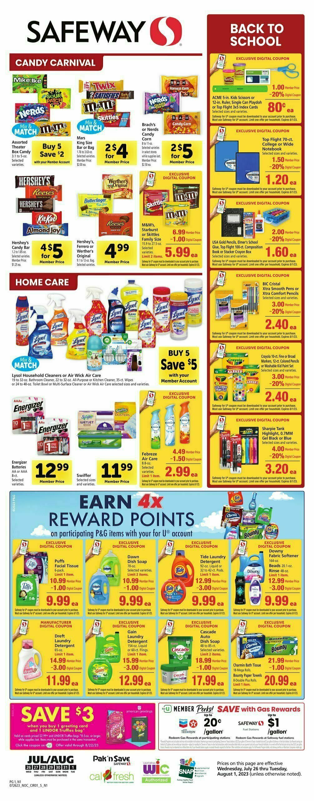 Safeway Specialty Publication Weekly Ad from July 26