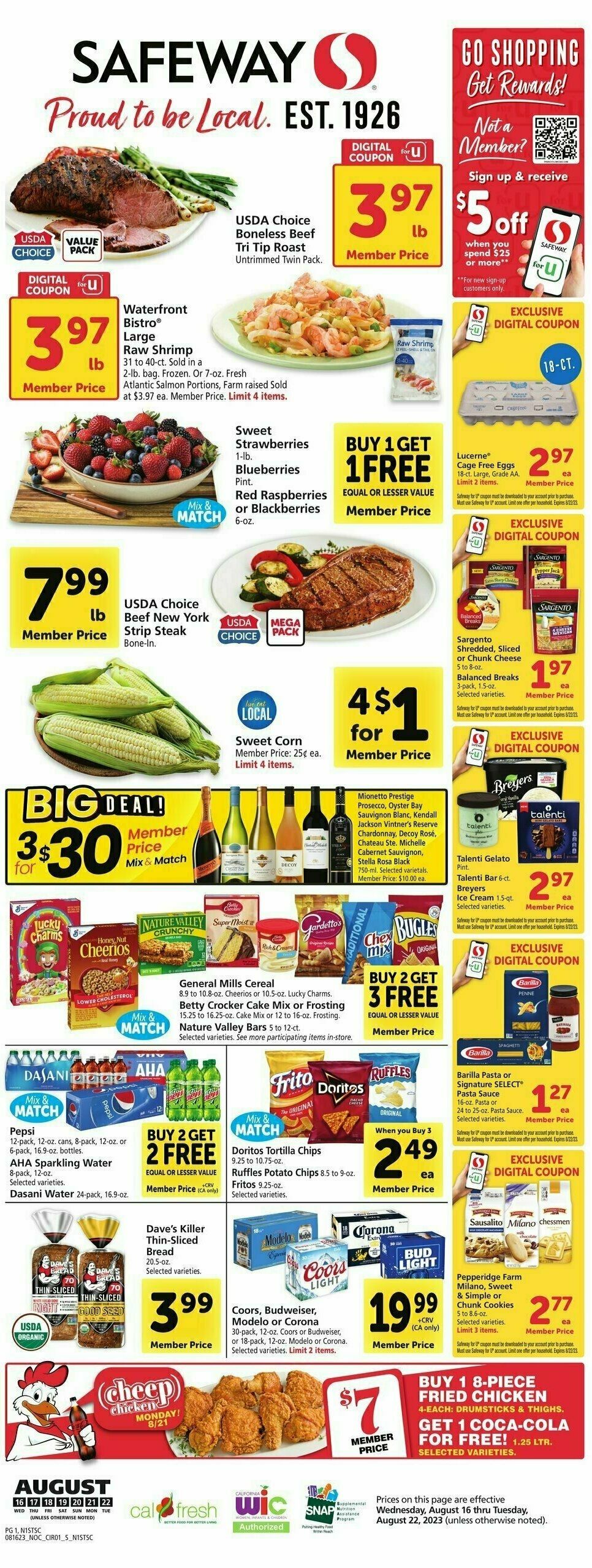 Safeway Weekly Ad from August 16