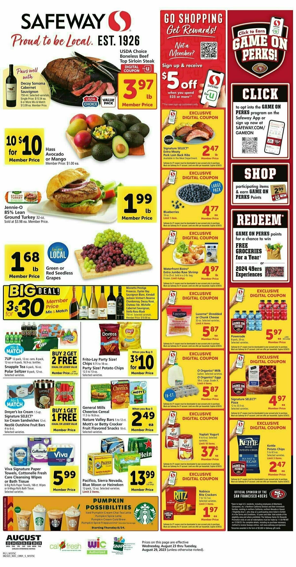 Safeway Weekly Ad from August 23
