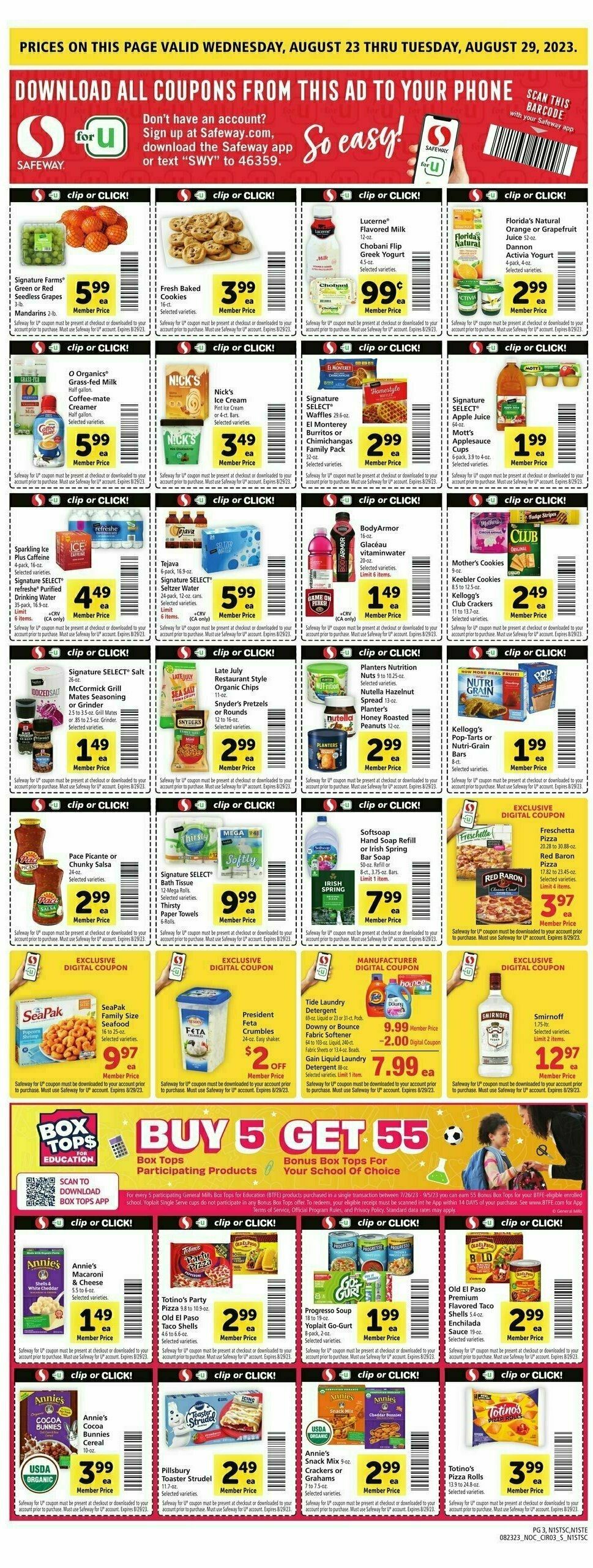 Safeway Weekly Ad from August 23