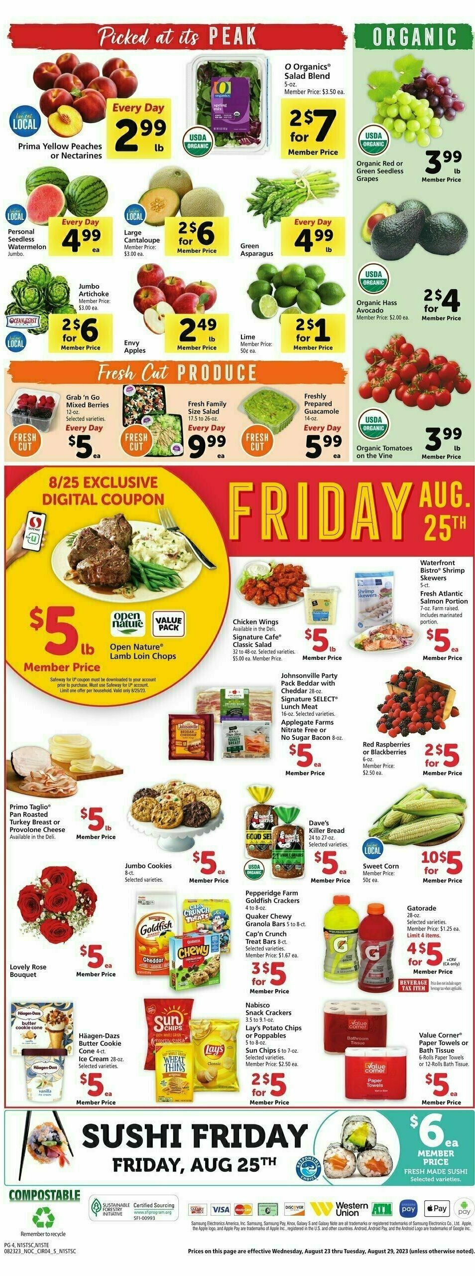 Safeway Weekly Ad from August 23