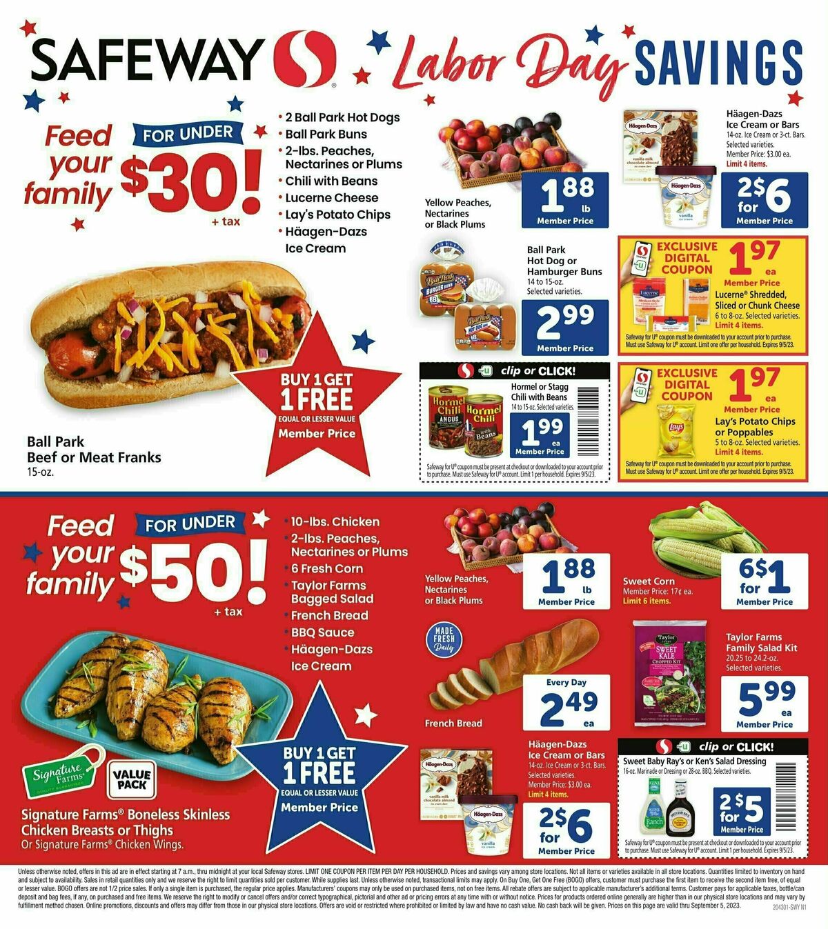 Safeway Specialty Publication Weekly Ad from August 30