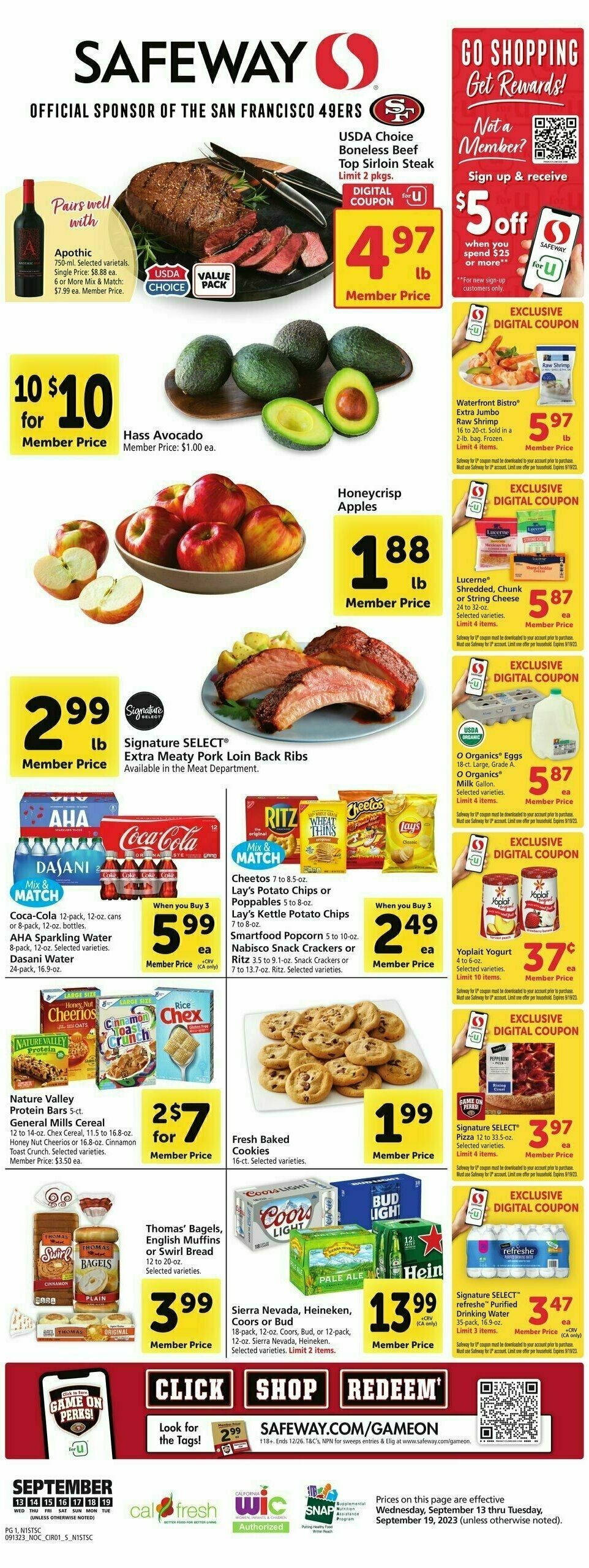 Safeway Weekly Ad from September 13