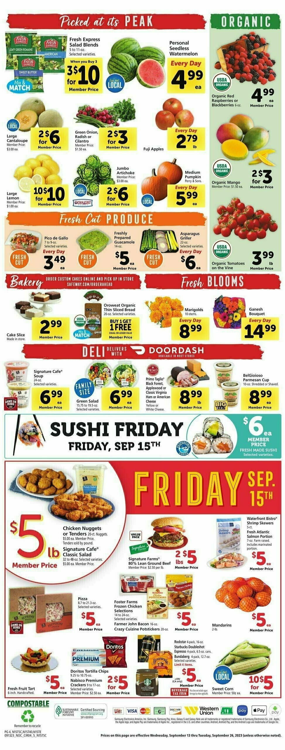 Safeway Weekly Ad from September 13
