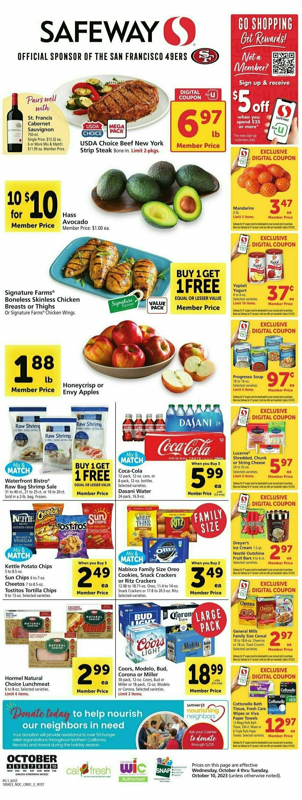 Safeway Weekly Ad from October 4