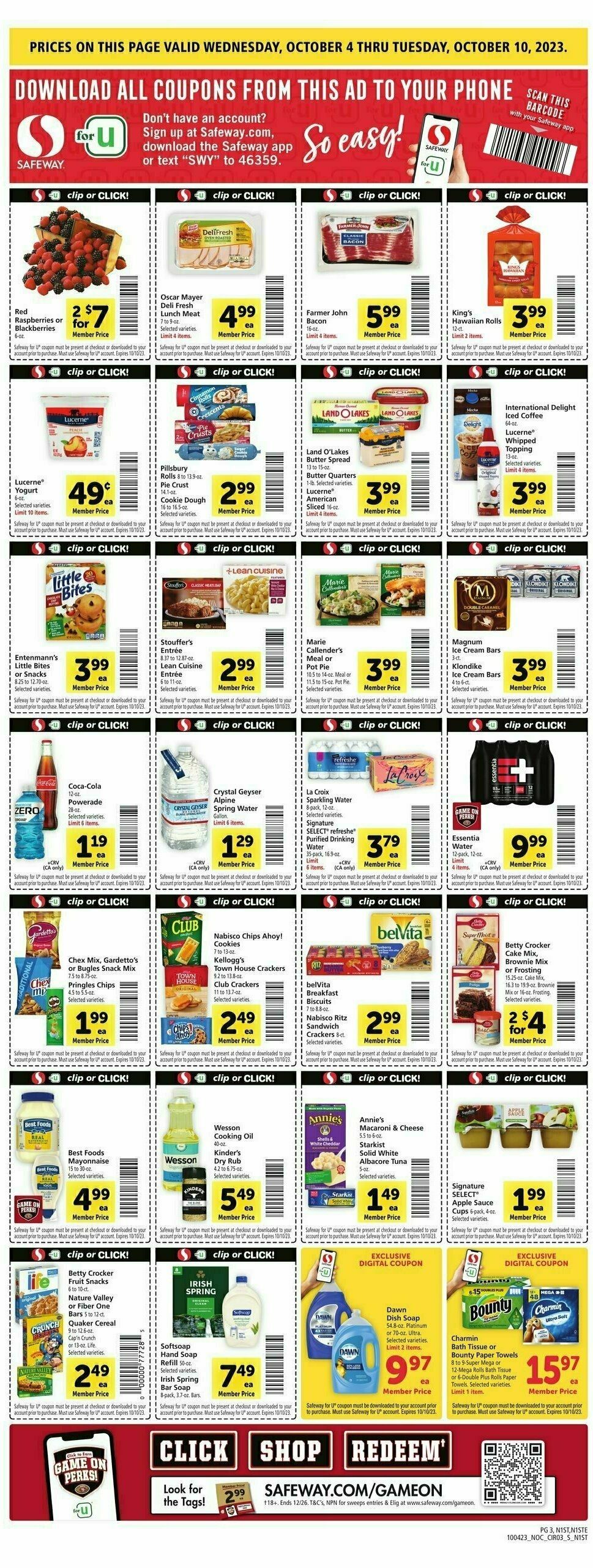 Safeway Weekly Ad from October 4