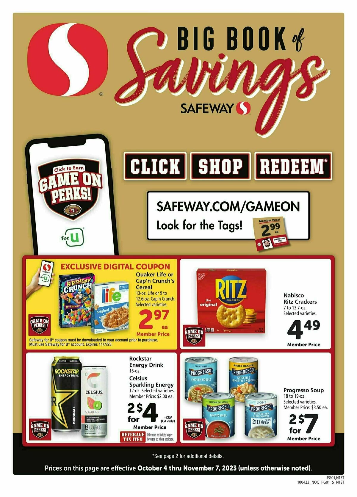 Safeway Big Book of Savings Weekly Ad from October 4
