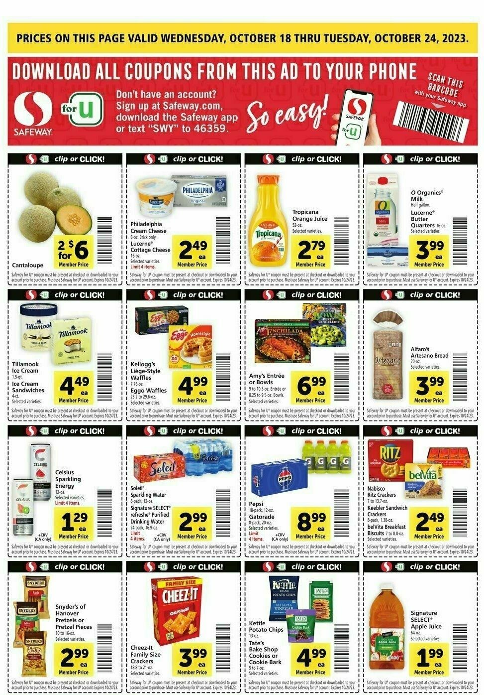 Safeway Weekly Ad from October 18