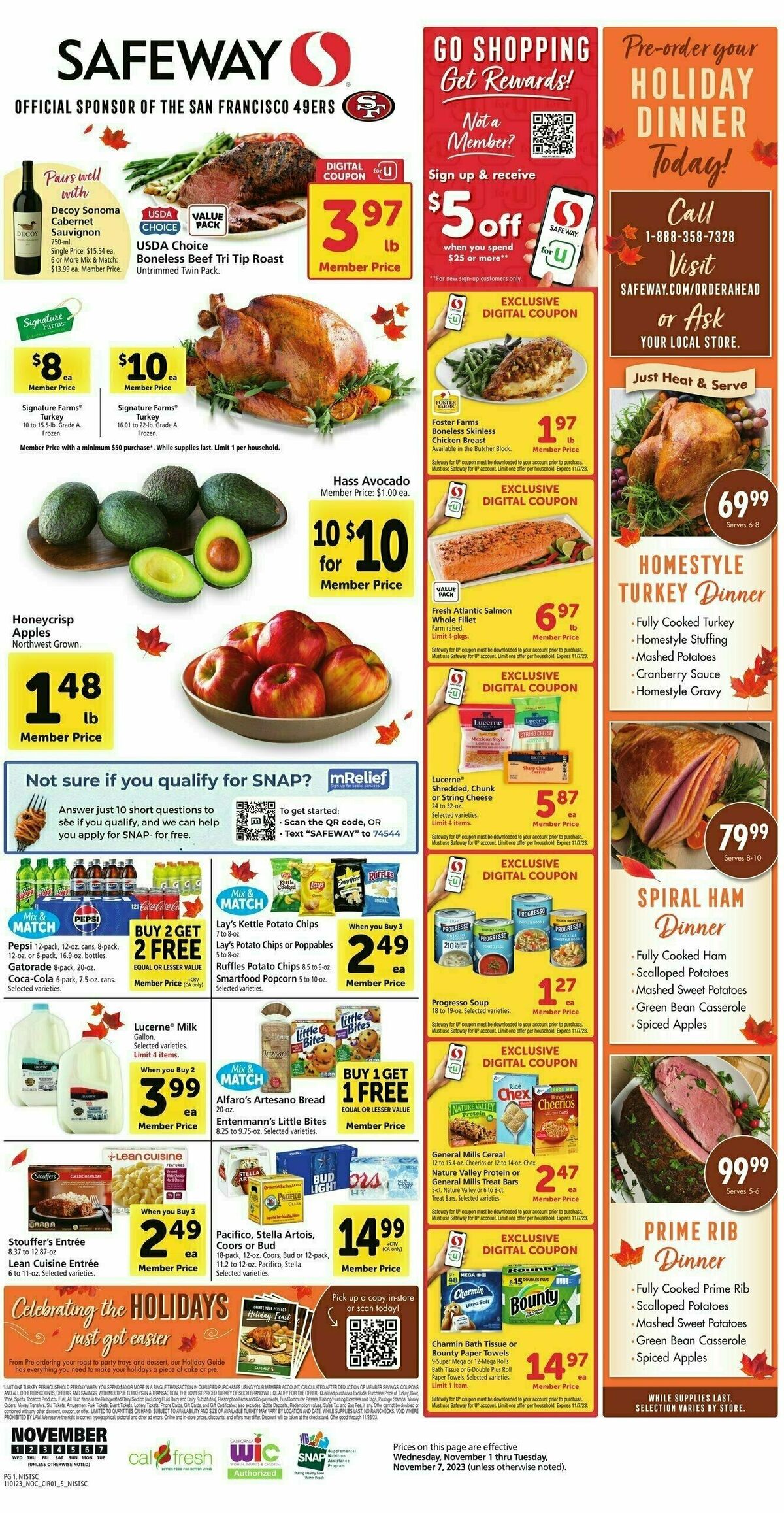 Safeway Weekly Ad from November 1