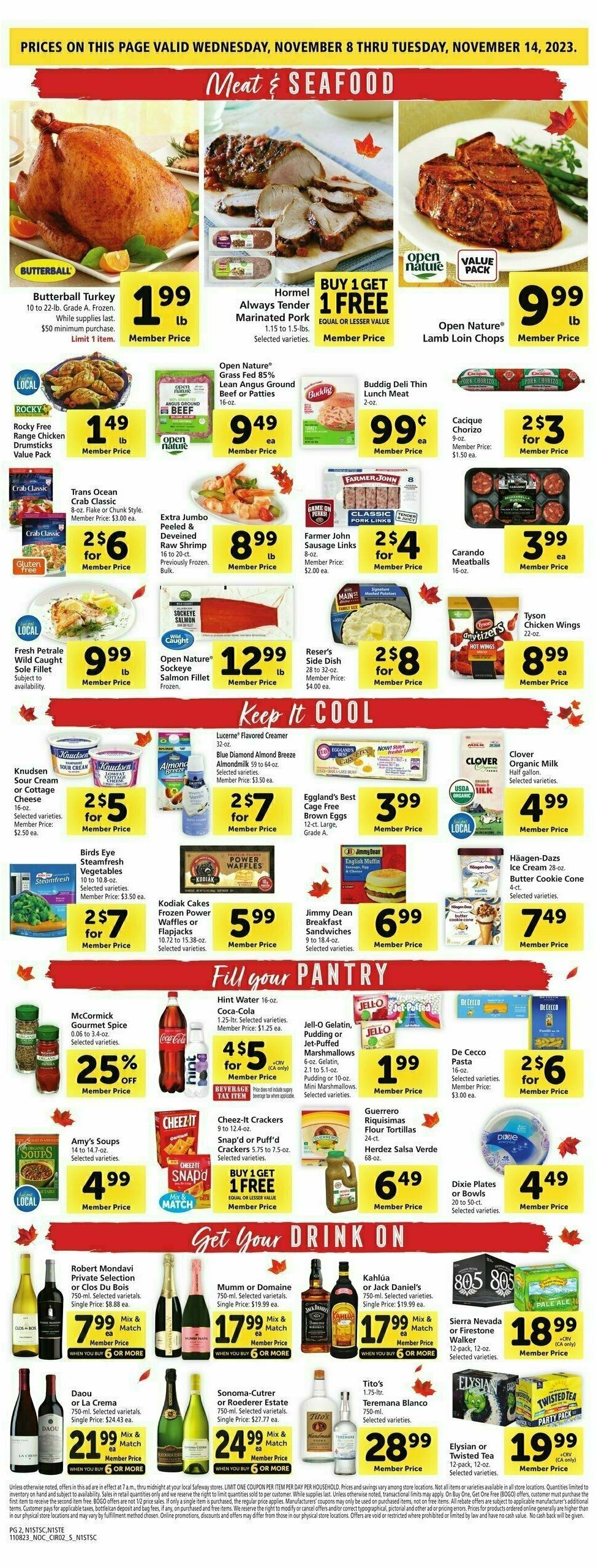 Safeway Weekly Ad from November 8
