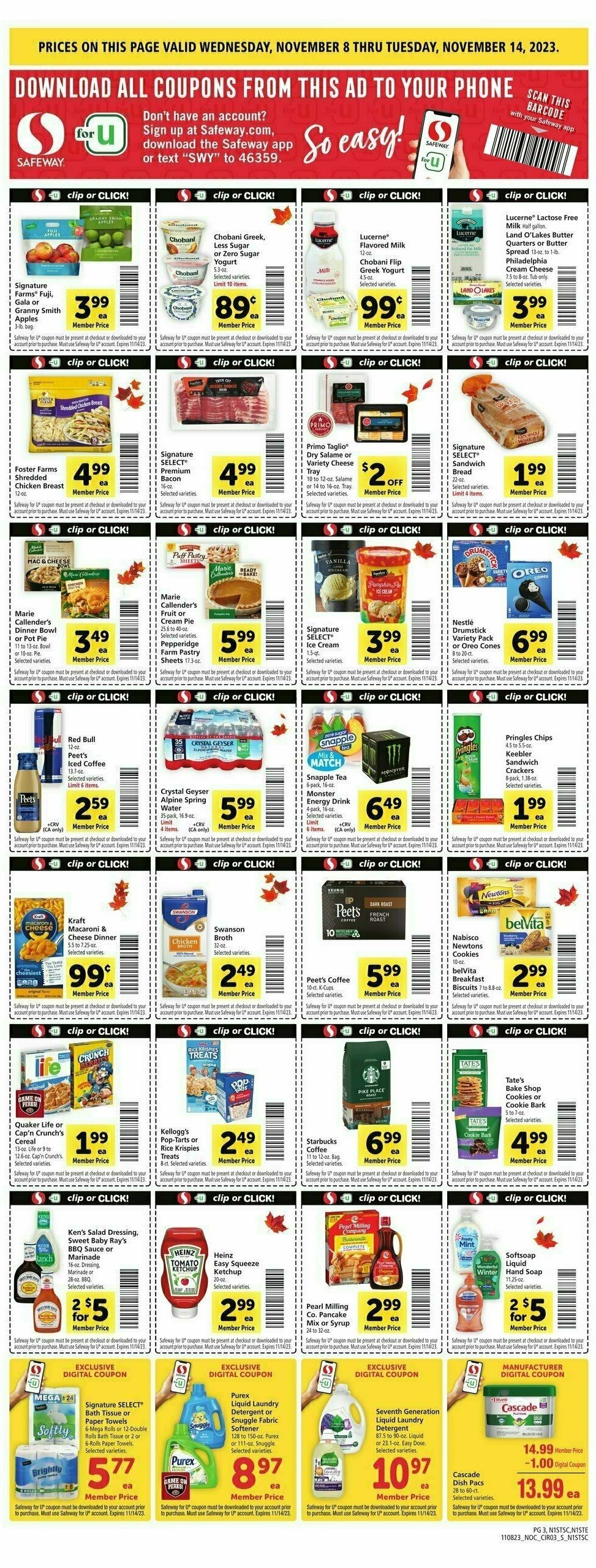 Safeway Weekly Ad from November 8