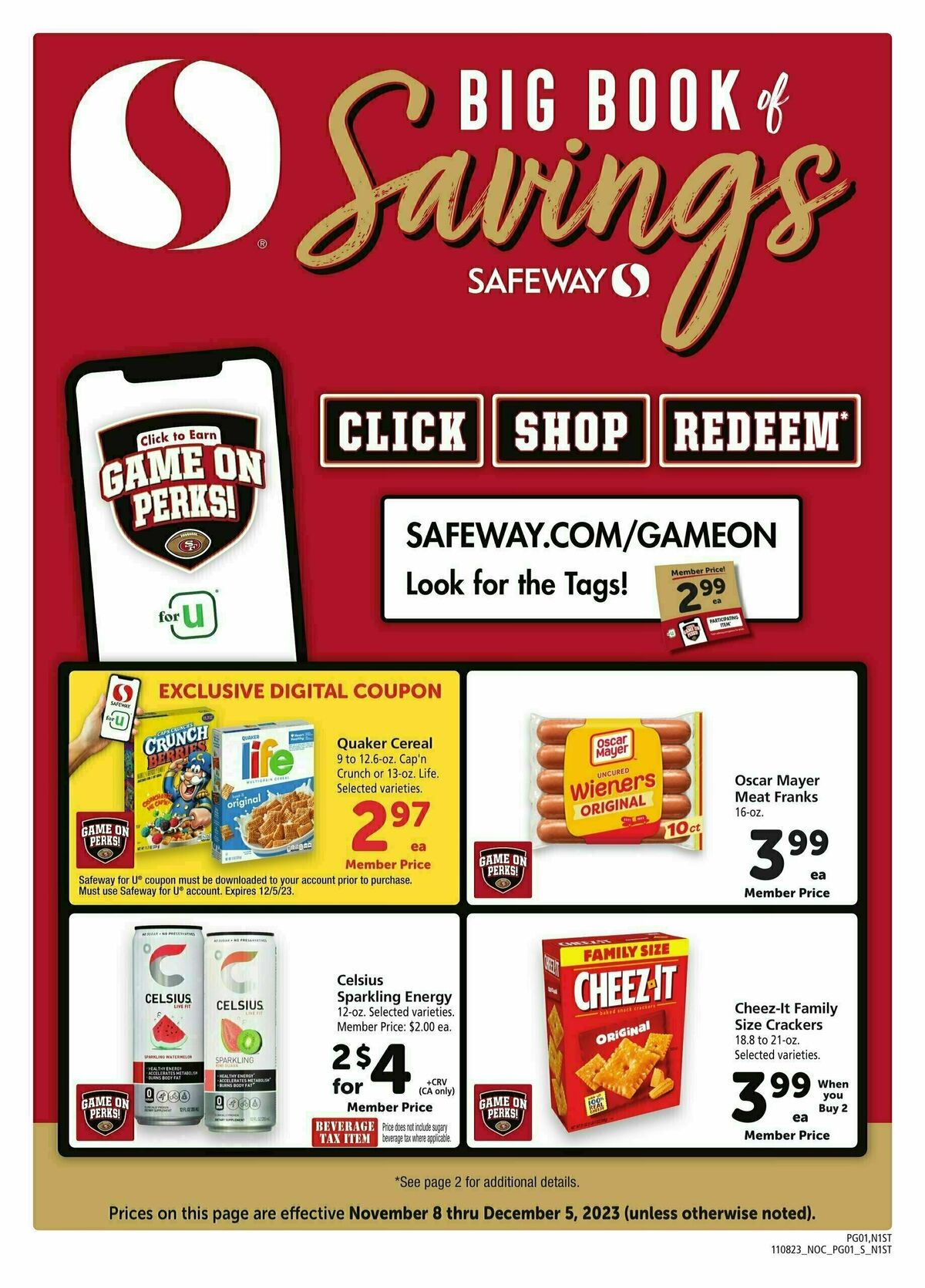 Safeway Big Book of Savings Weekly Ad from November 8