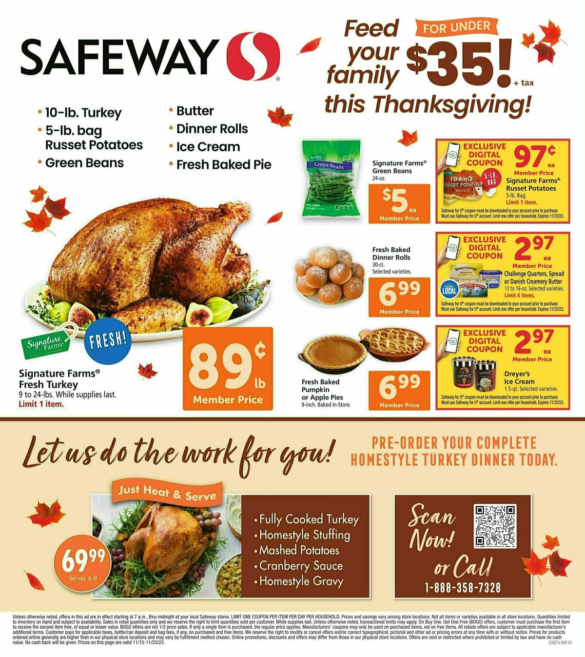 Safeway Specialty Publication Weekly Ad from November 15