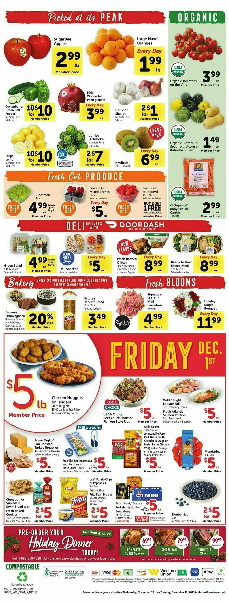 Safeway Weekly Ad from November 29