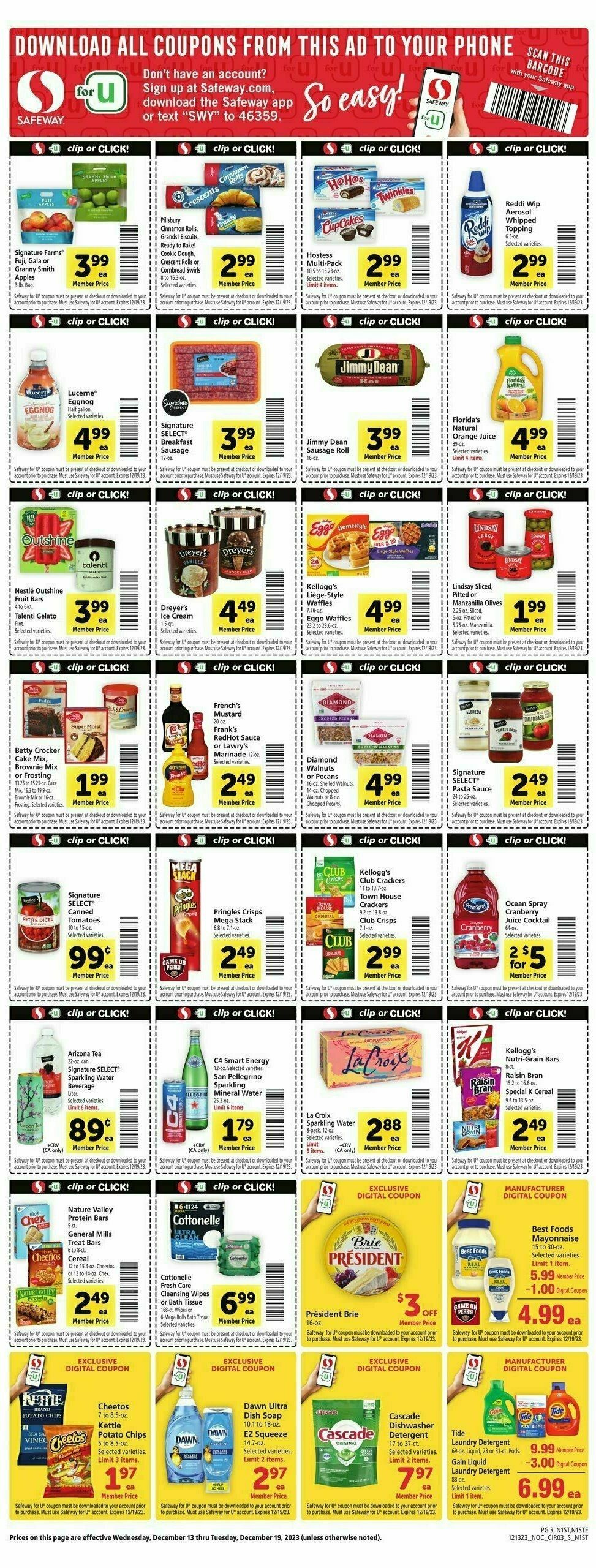 Safeway Weekly Ad from December 13
