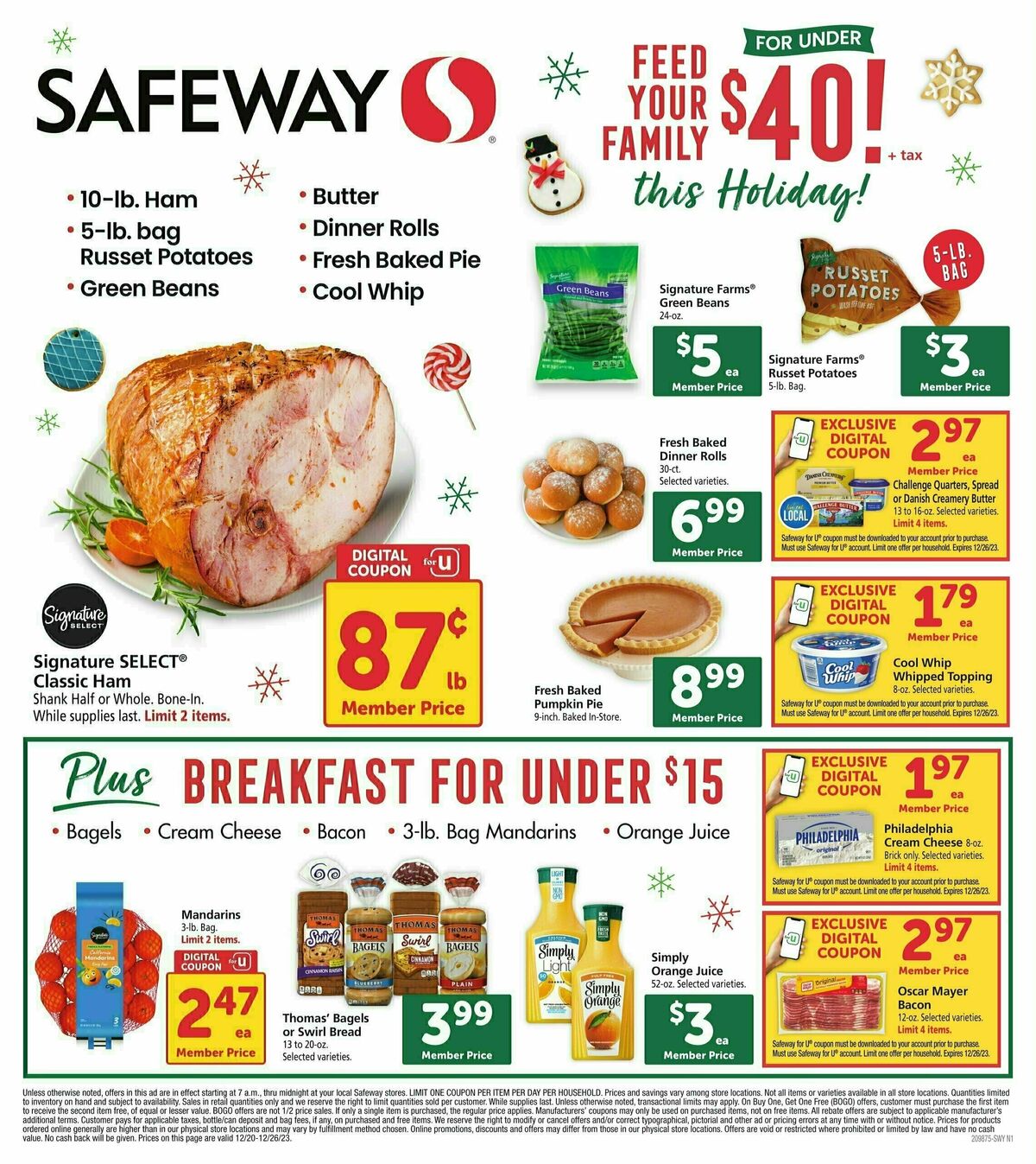 Safeway Specialty Publication Weekly Ad from December 20