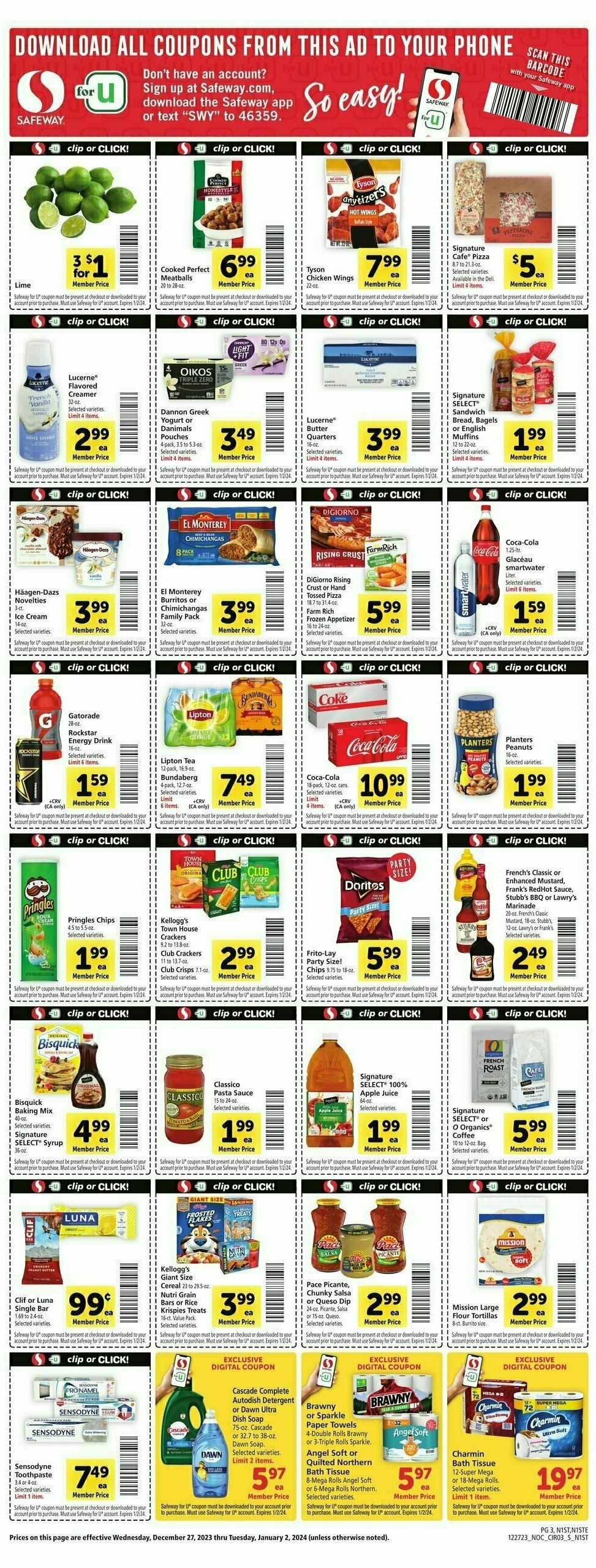 Safeway Weekly Ad from December 27