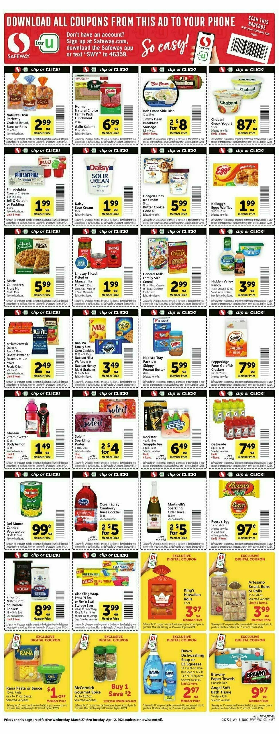 Safeway Weekly Ad from March 27