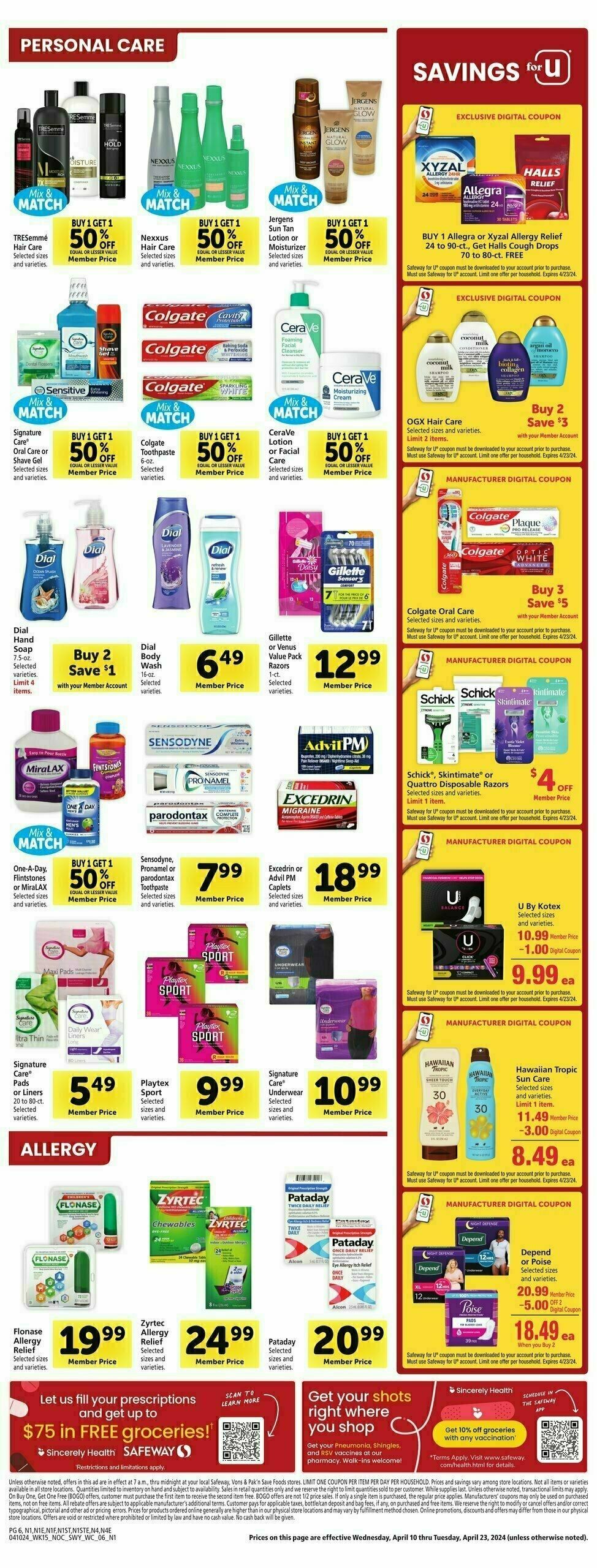 Safeway Weekly Ad from April 10